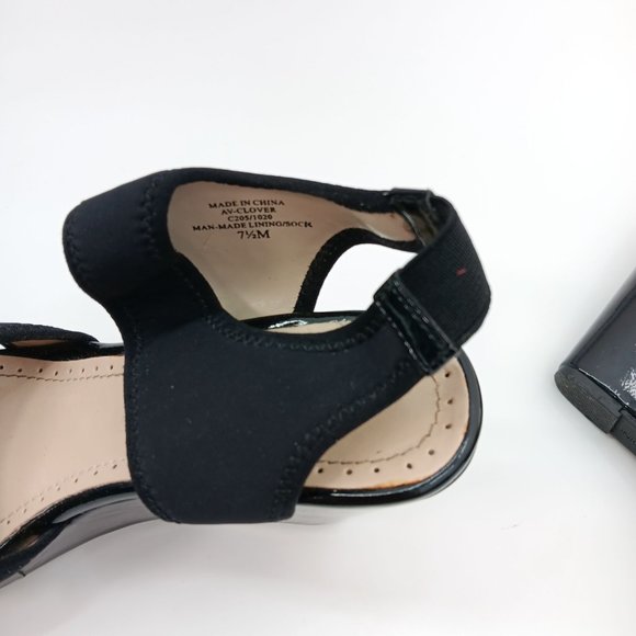 ADRIENNE VITTADINI BLACK PLATFORM SANDALS SIZE 7.5M - Picture 10 of 16